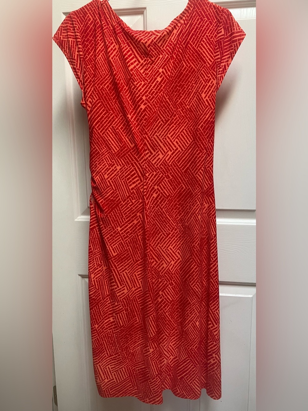 Evan Picone Geometric Draped Midi Dress - Picture 2 of 4